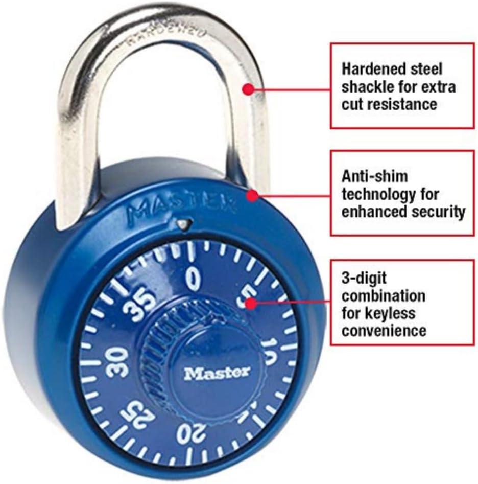 imageMaster Lock 1526D Locker Lock Combination Padlock 1 Pack Purple1 Pack  Colors may vary