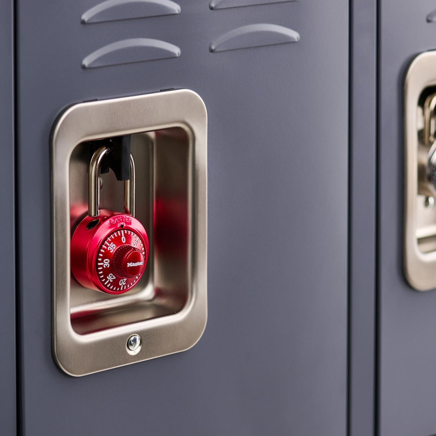 imageMaster Lock 1526D Locker Lock Combination Padlock 1 Pack Purple2 Pack  Colors may vary