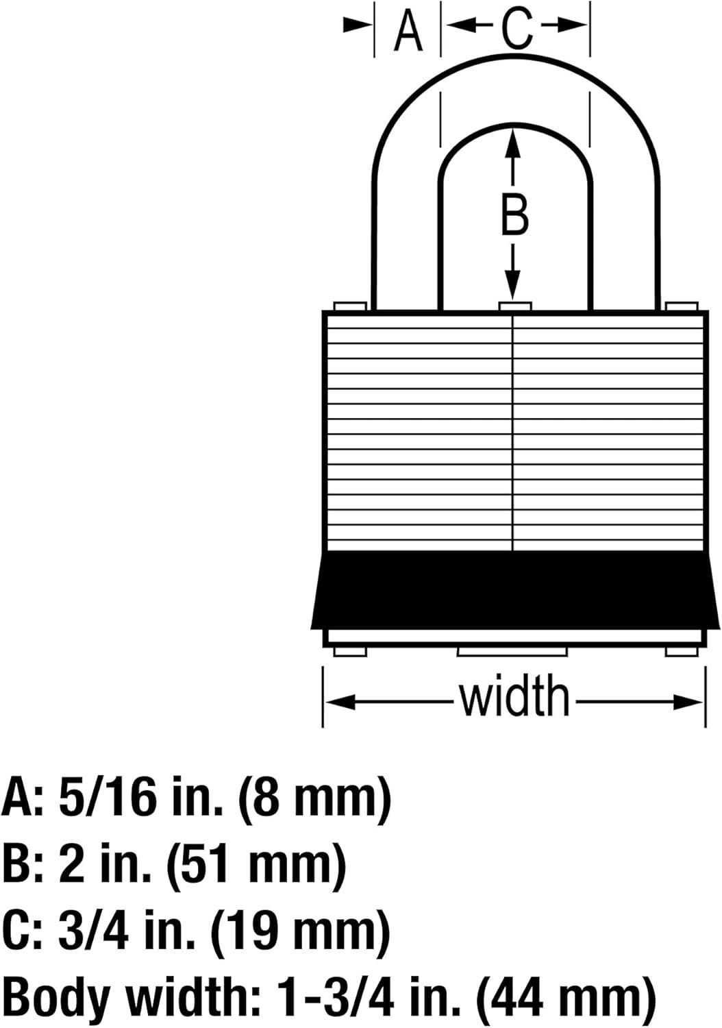 imageMaster Lock 1DLH Outdoor Padlock with Key 1 Pack1 Pack