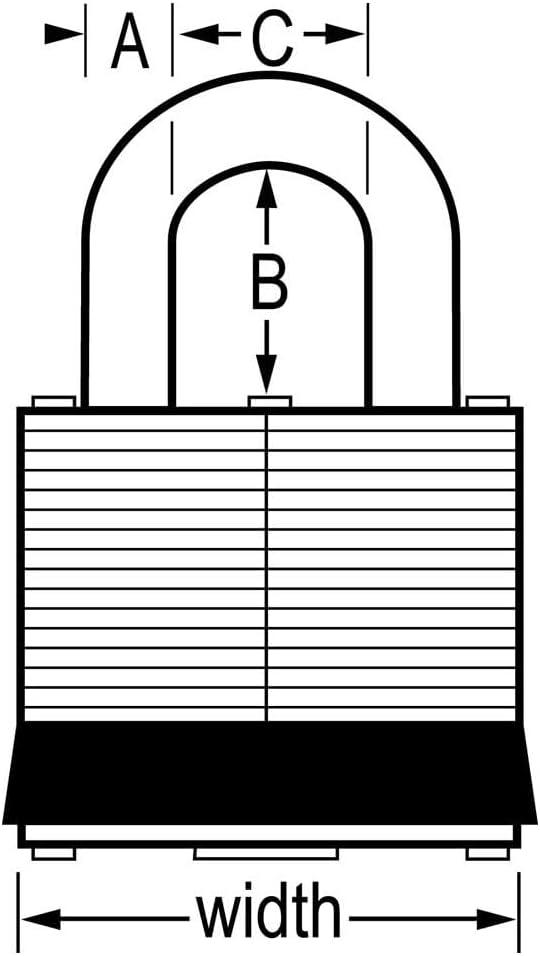 imageMaster Lock 1KALJ Outdoor Padlock with Key 1 Pack Silver