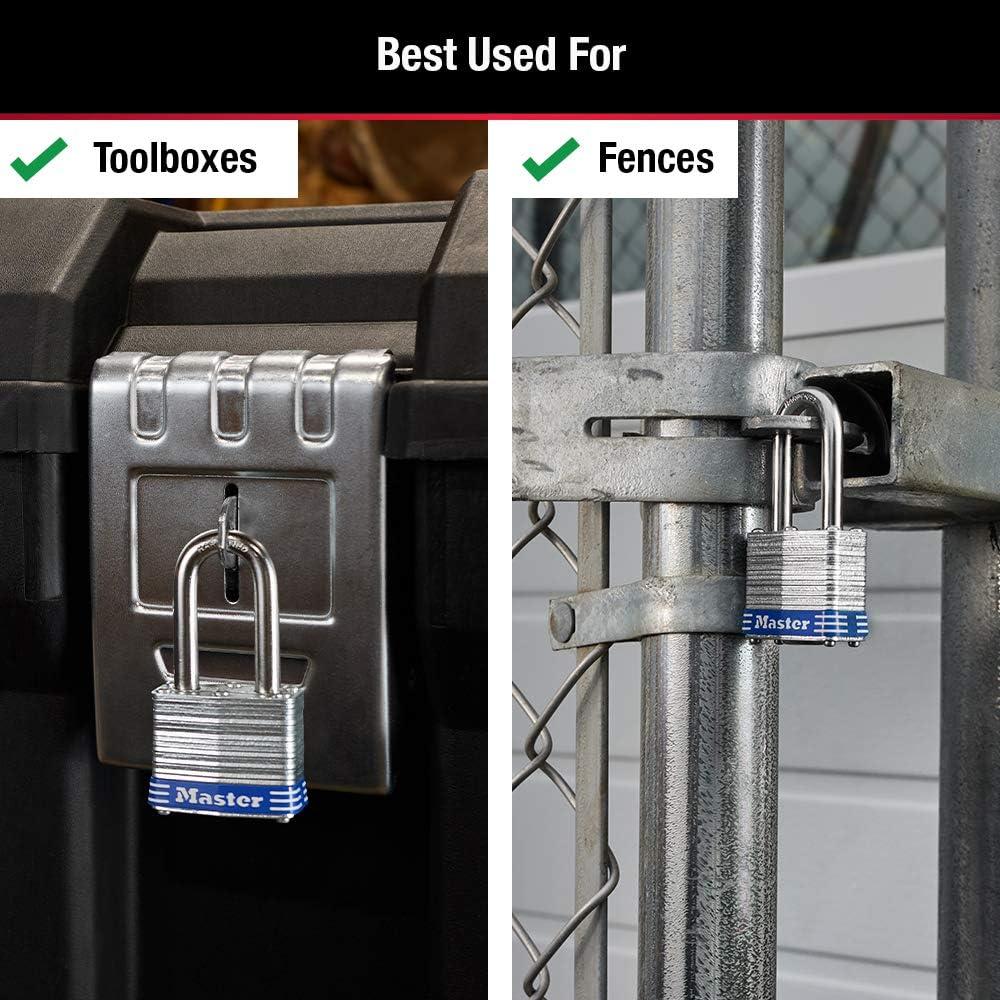 imageMaster Lock 3DLH Outdoor Padlock with Key 1 Pack112 shackle