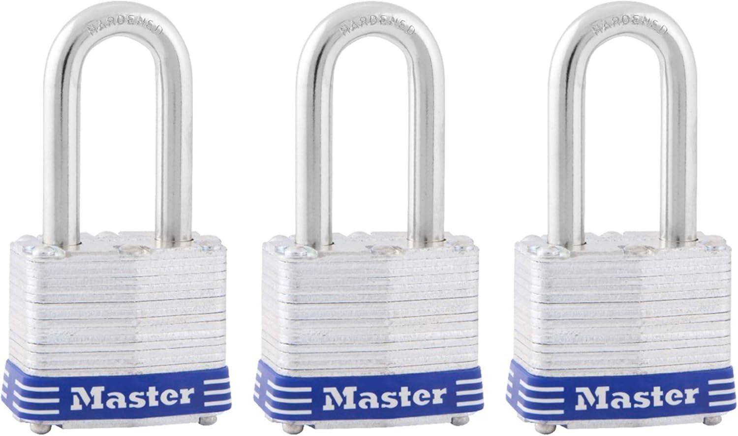 imageMaster Lock 3DLH Outdoor Padlock with Key 1 Pack112 shackle