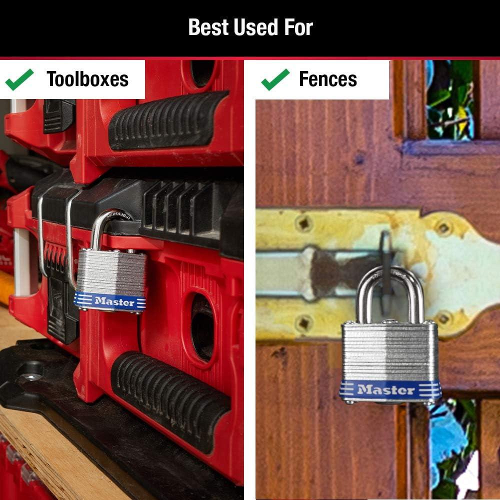 imageMaster Lock 3DLH Outdoor Padlock with Key 1 Pack34 shackle