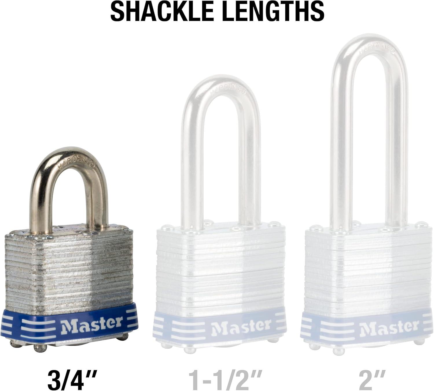 imageMaster Lock 3DLH Outdoor Padlock with Key 1 Pack34 shackle