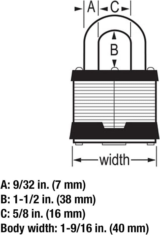 imageMaster Lock 3KALF Outdoor Padlock with Key 1 Pack