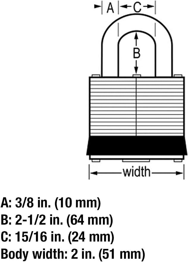 imageMaster Lock 5DLJ Outdoor Padlock with Key 1 Pack