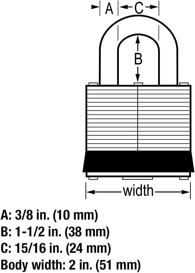 imageMaster Lock 5TRILFPF Outdoor Padlock with Key 3 Pack KeyedAlike3 Pack  KeyedAlike