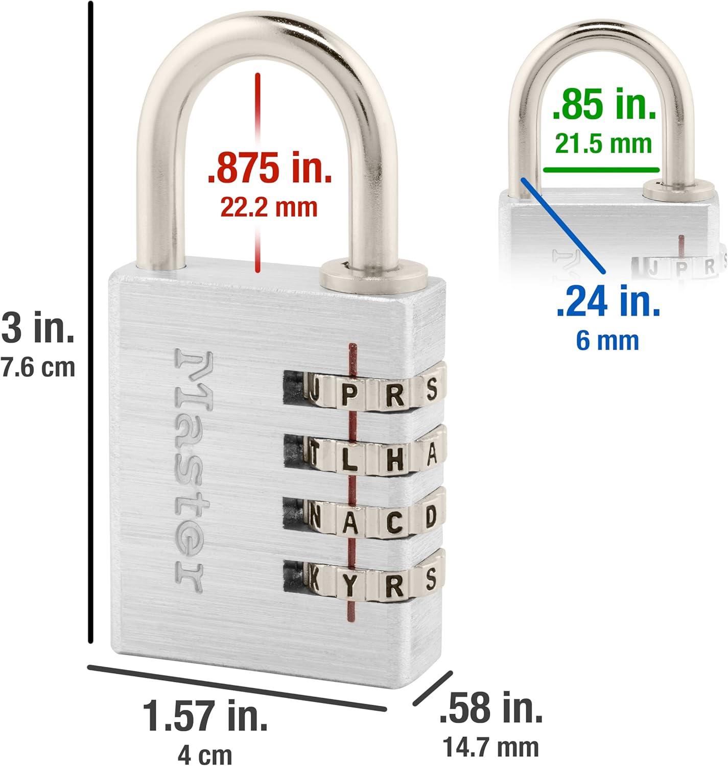 imageMaster Lock 643D Set Your Own Combination Padlock 1 Pack Silver1 Pack