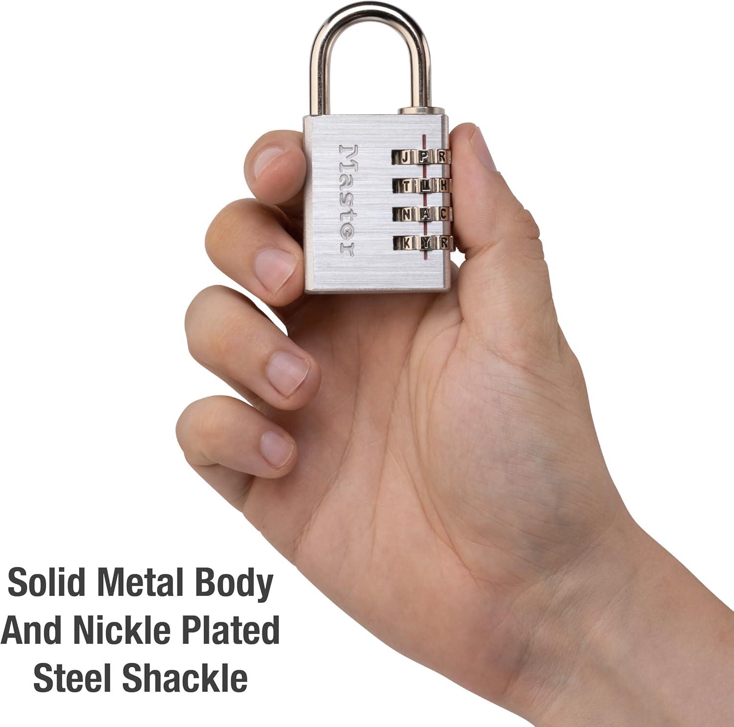 imageMaster Lock 643D Set Your Own Combination Padlock 1 Pack Silver1 Pack