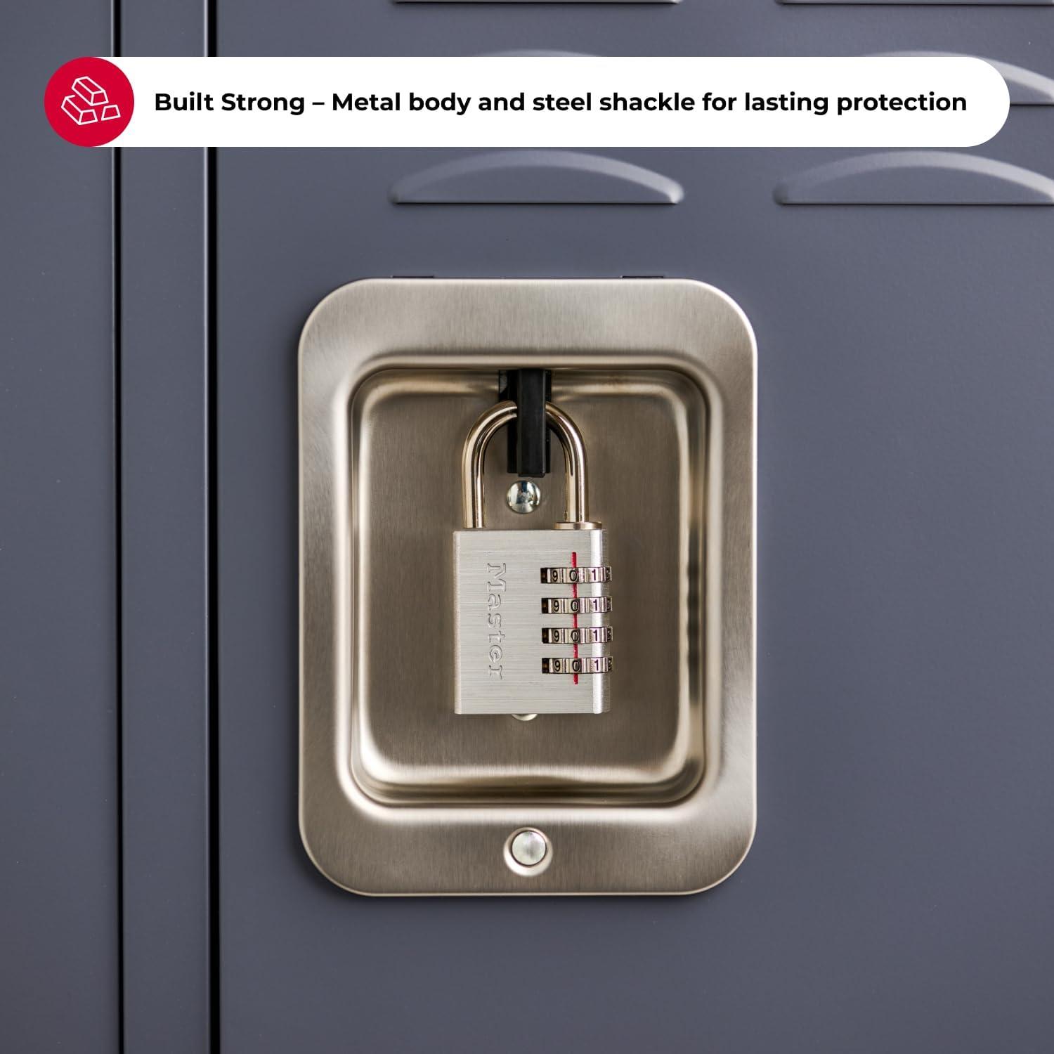 imageMaster Lock 643D Set Your Own Combination Padlock 1 Pack Silver4 Pack