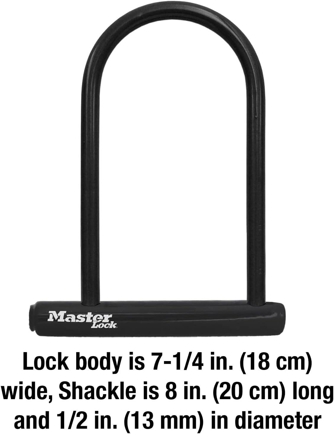 imageMaster Lock 8170D 618 inch Wide ULock with 8quot Shackle Black714 inch ULock