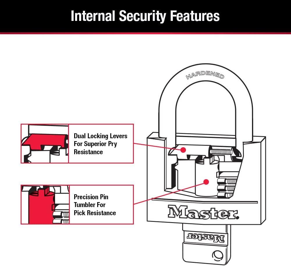 imageMaster Lock Black Covered Aluminum Padlock Gym Locker Lock with Key for Indoor or Outdoor Use with Vinyl Weather Resistant Cover 141DPink