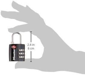 imageMaster Lock Black TSAApproved Luggage Lock with Wide Lock Body and Thin Durable Steel Shackle Zipper Lock for Backpacks Luggage 4680DBLK2 Pack