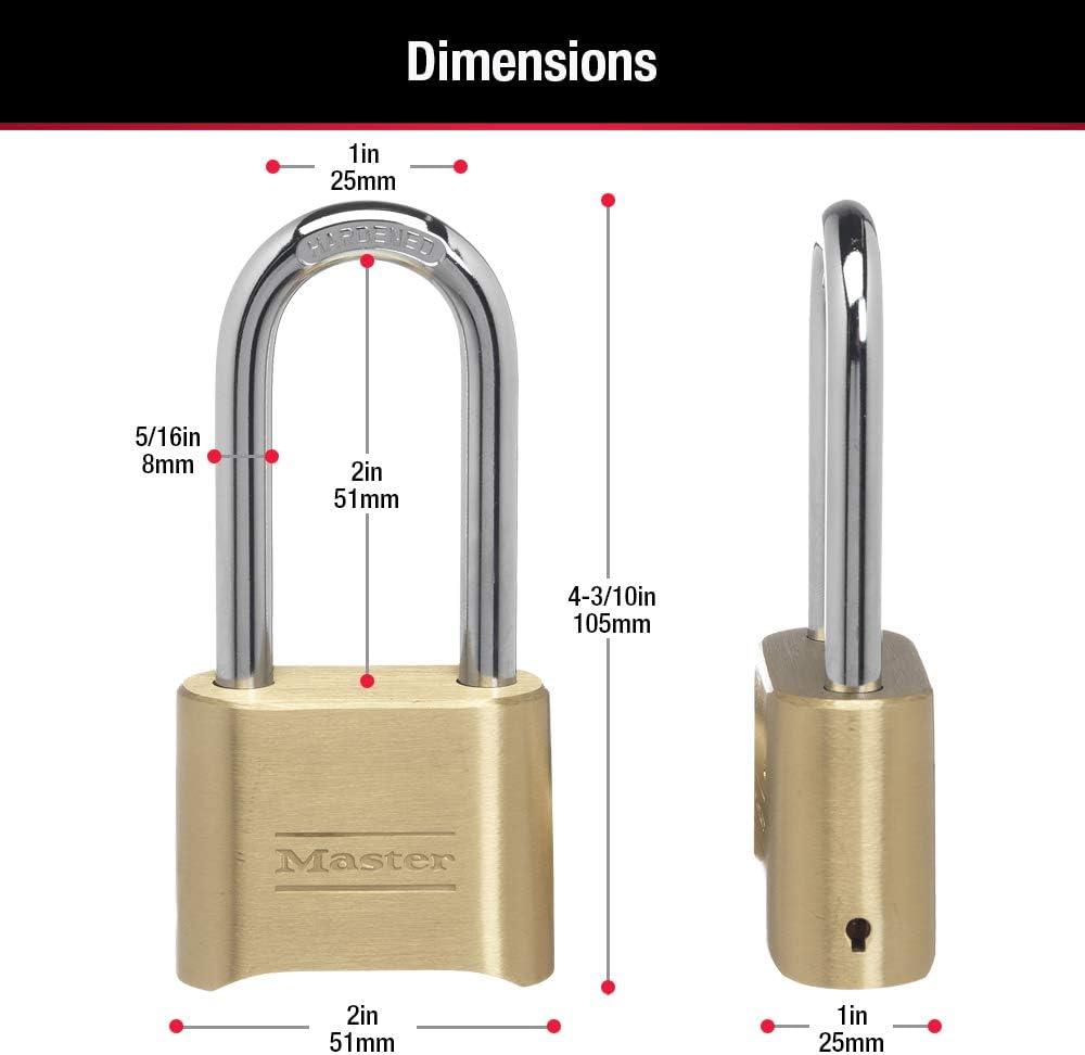 imageMaster Lock Padlock Set Your Own Combination Lock 2 in Wide 175DLH214Inch Shackle