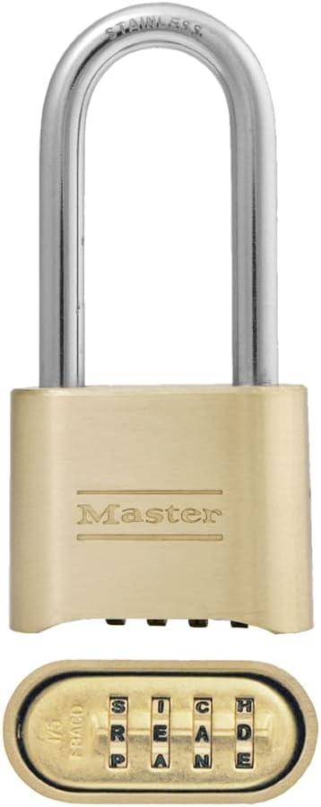 imageMaster Lock Padlock Set Your Own Combination Lock 2 in Wide 175DLH214Inch Shackle
