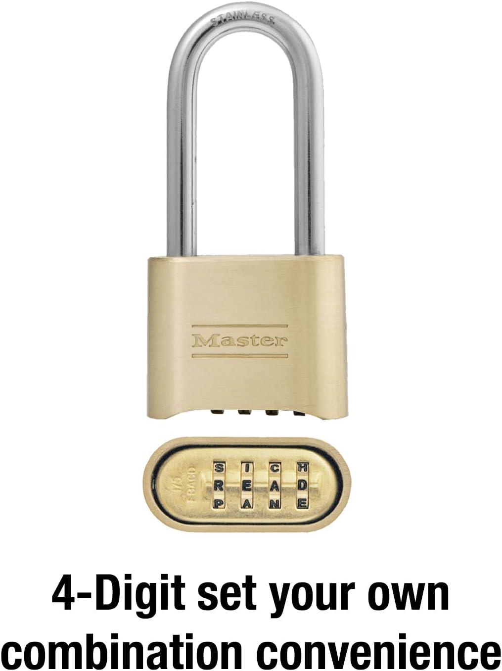 imageMaster Lock Padlock Set Your Own Combination Lock 2 in Wide 175DLH214Inch Shackle