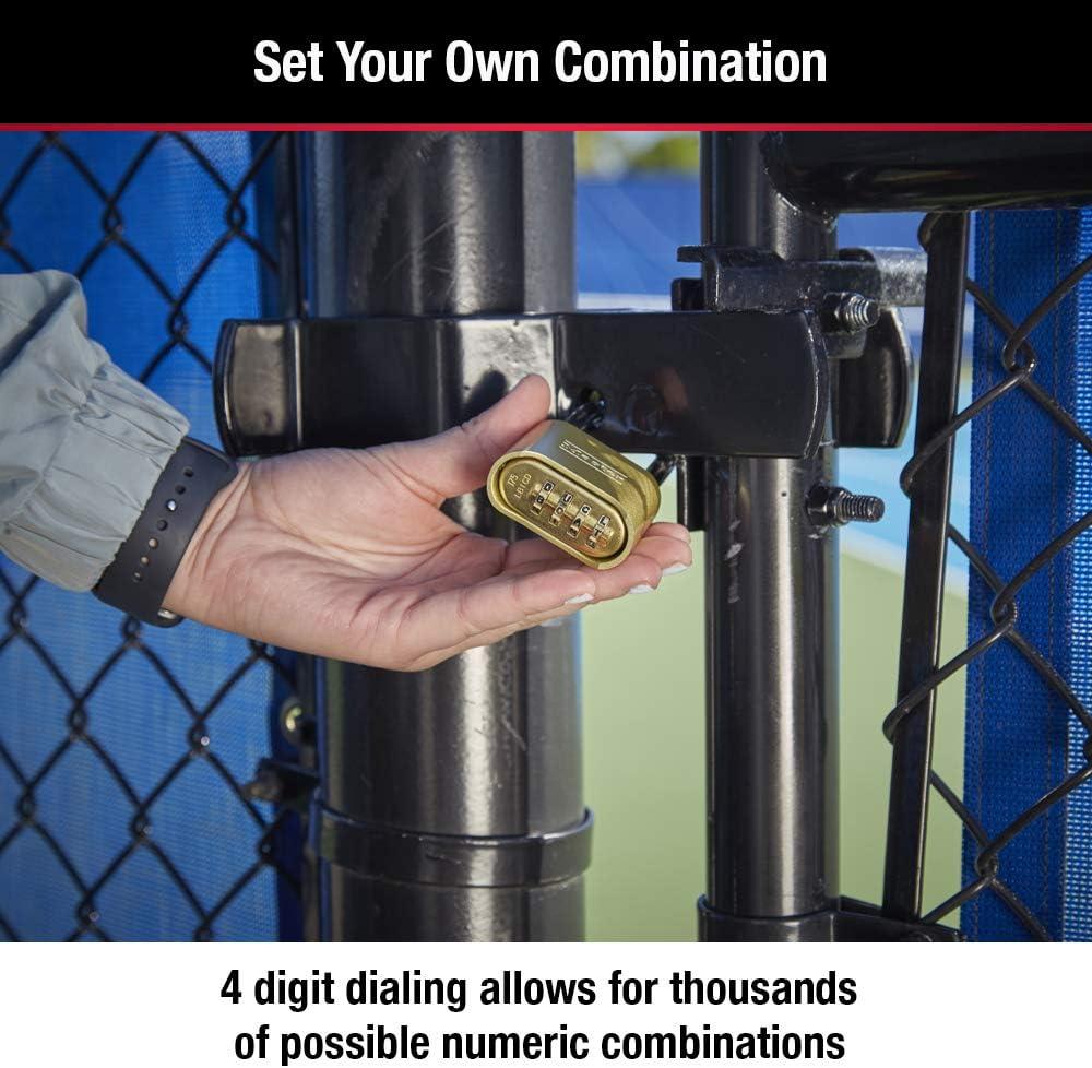imageMaster Lock Padlock Set Your Own Combination Lock 2 in Wide 175DLH214Inch Shackle