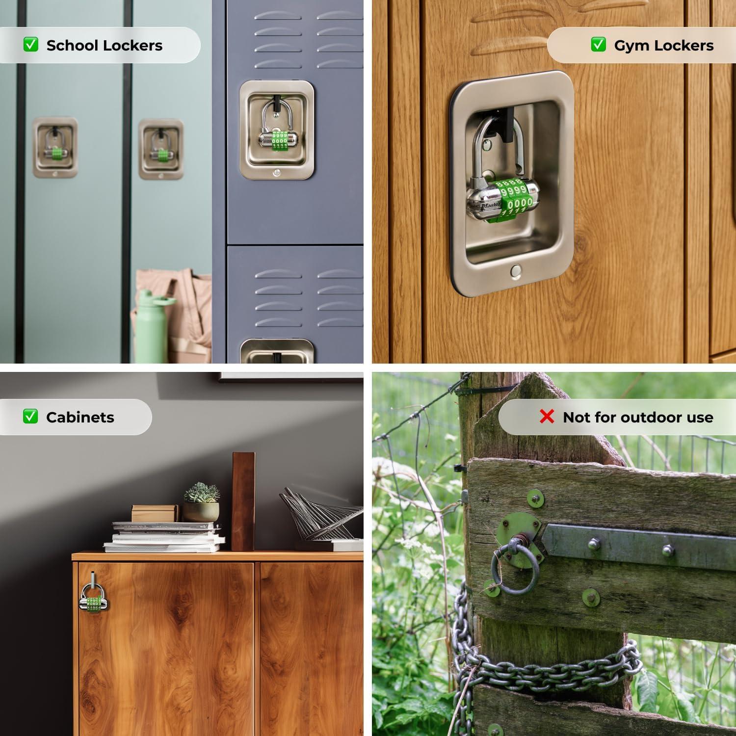 imageMaster Lock Padlock Set Your Own Word Combination Lock 212 in Wide Black 1534DBLKWord Combo  Assorted Colors