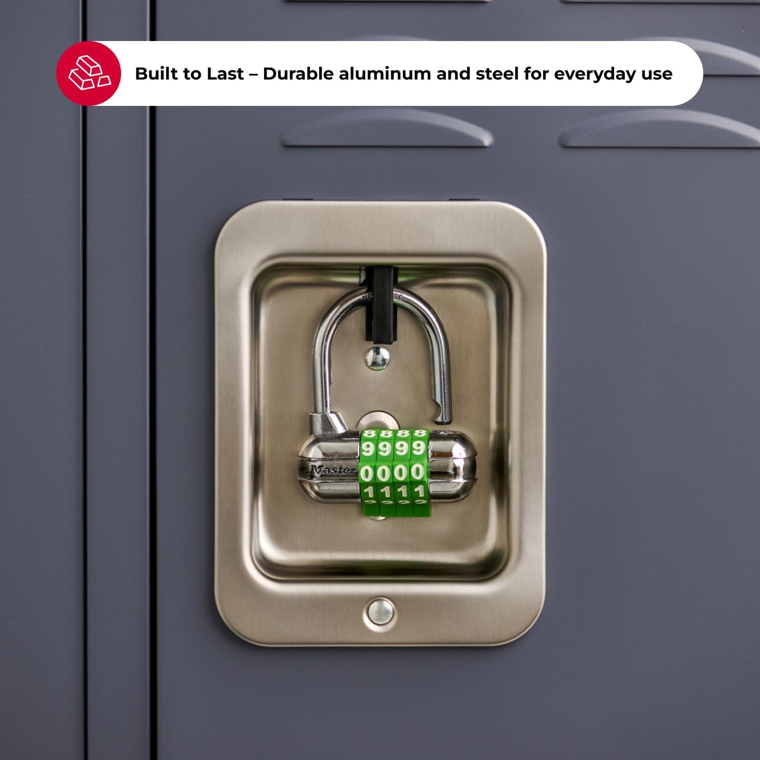 imageMaster Lock Padlock Set Your Own Word Combination Lock 212 in Wide Black 1534DBLKWord Combo  Assorted Colors