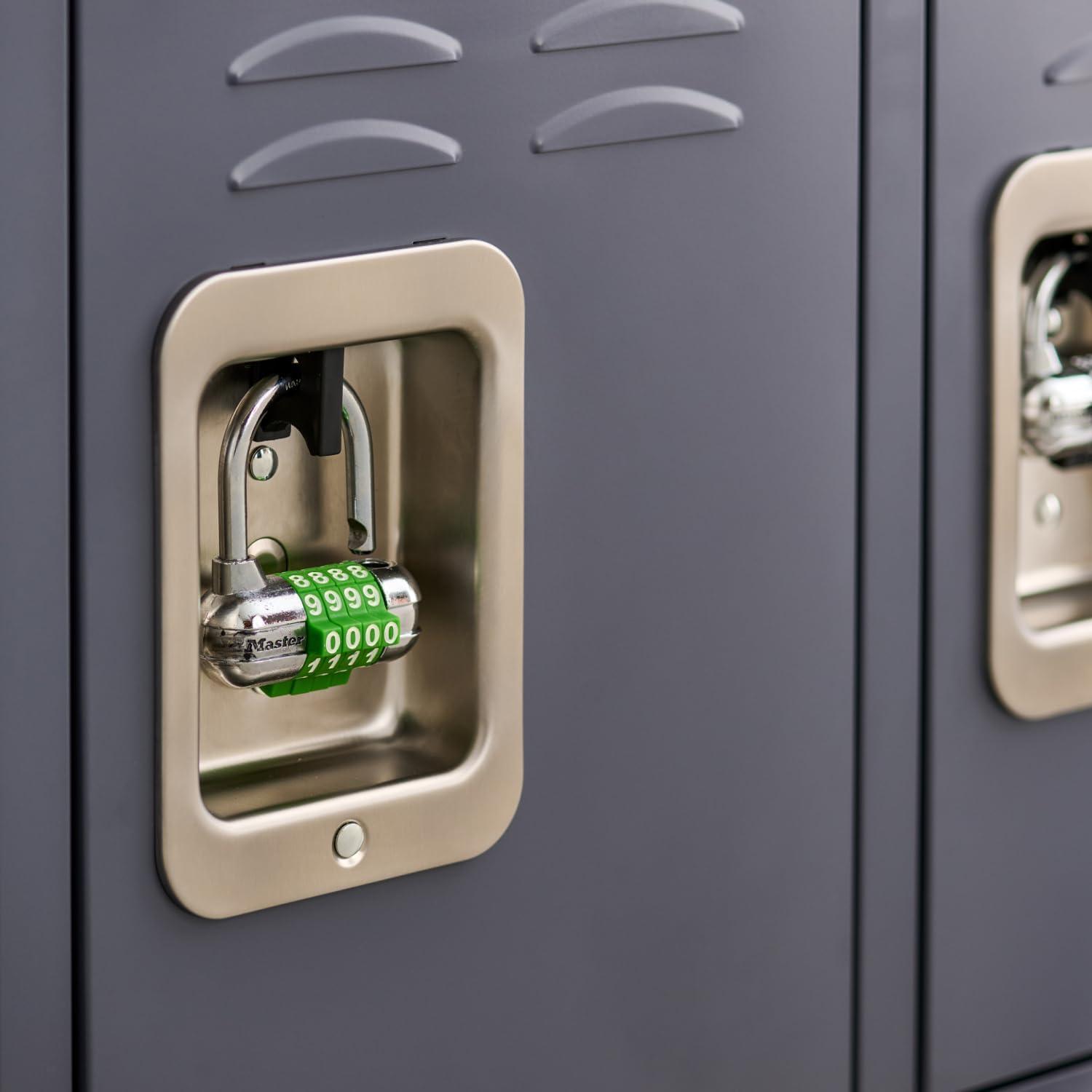 imageMaster Lock Padlock Set Your Own Word Combination Lock 212 in Wide Black 1534DBLKWord Combo  Assorted Colors