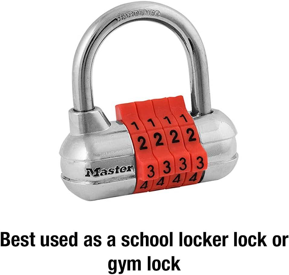 imageMaster Lock Set Your Own Combination Padlock Gym Locker Locks with Code for Securing Indoor Valuables Color May Vary 1523D1