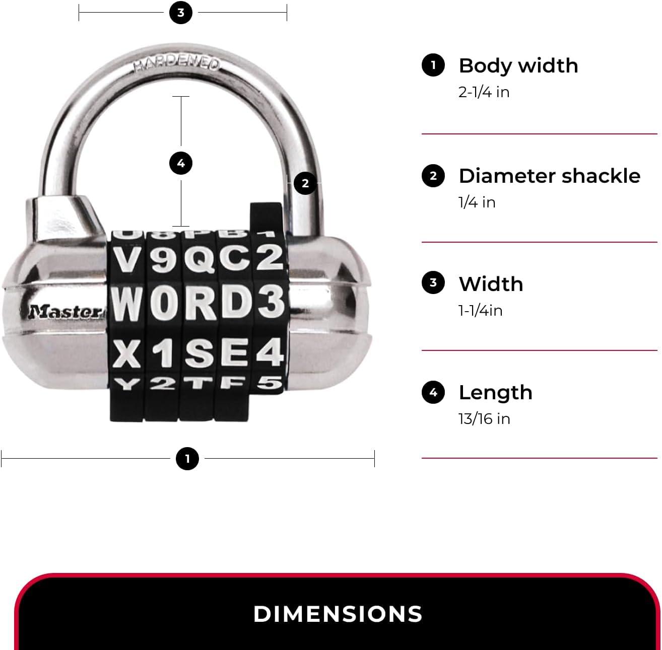 imageMaster Lock Set Your Own Combination Padlock Gym Locker Locks with Code for Securing Indoor Valuables Color May Vary 1523D1