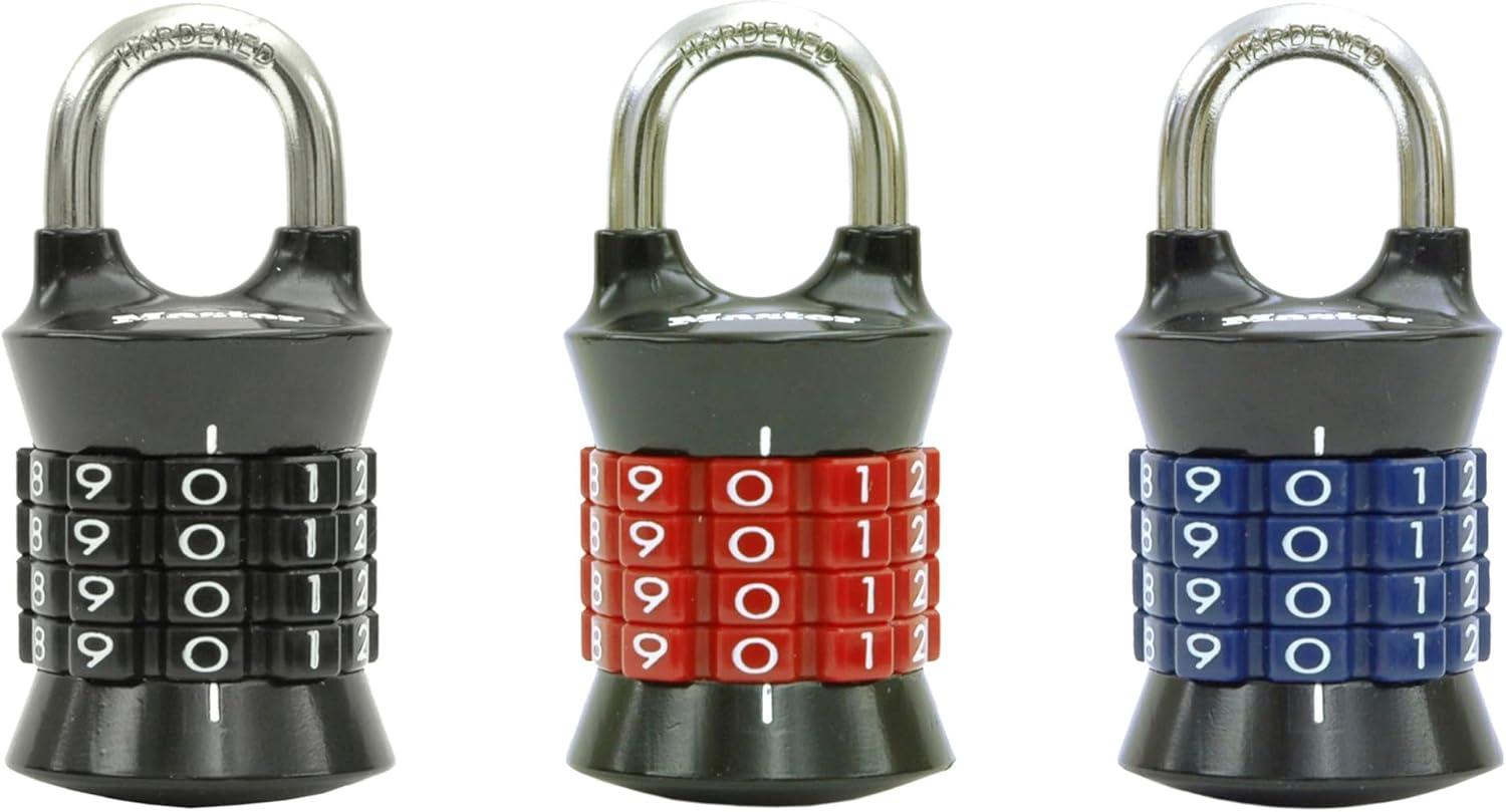 imageMaster Lock Word Combination Lock Set Your Own Word Letter Lock for Gym and School Lockers Indoor Combo Padlock Colors May Vary 1535DWDNumber Combo  Color May Vary