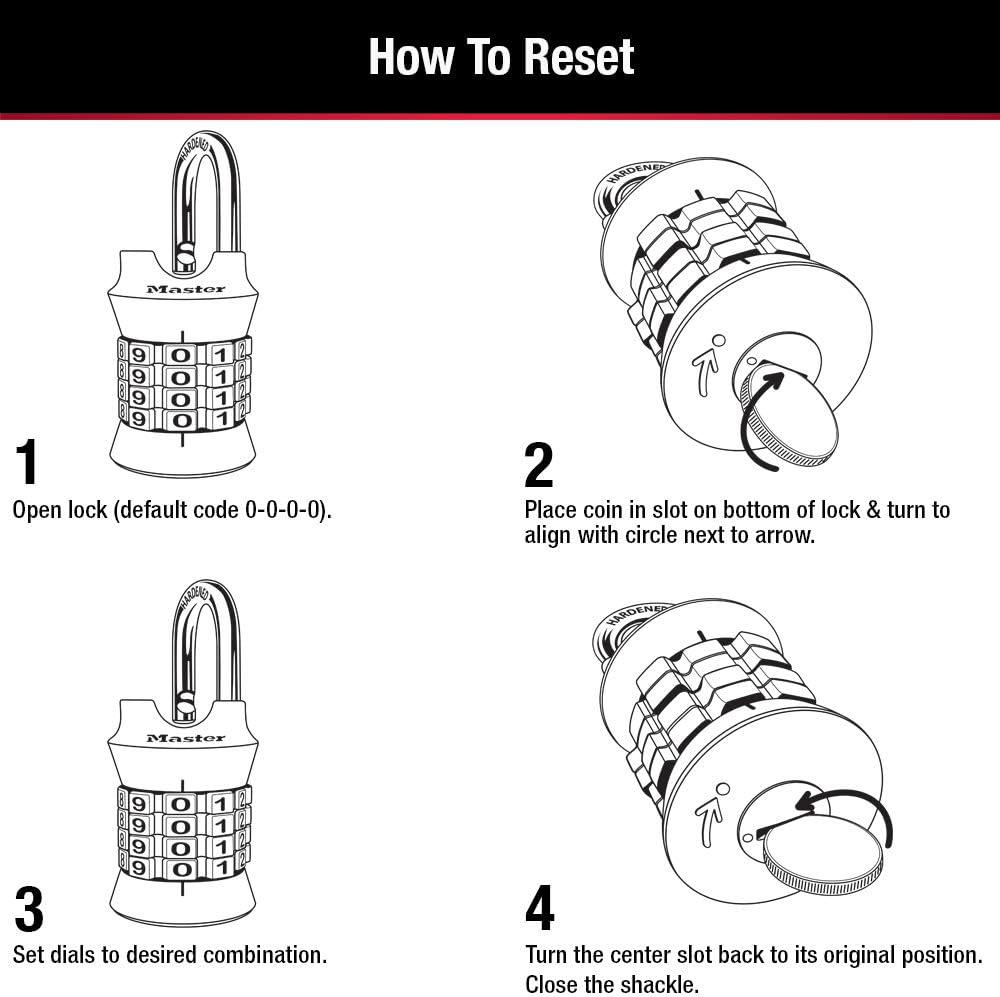 imageMaster Lock Word Combination Lock Set Your Own Word Letter Lock for Gym and School Lockers Indoor Combo Padlock Colors May Vary 1535DWDNumber Combo  Color May Vary