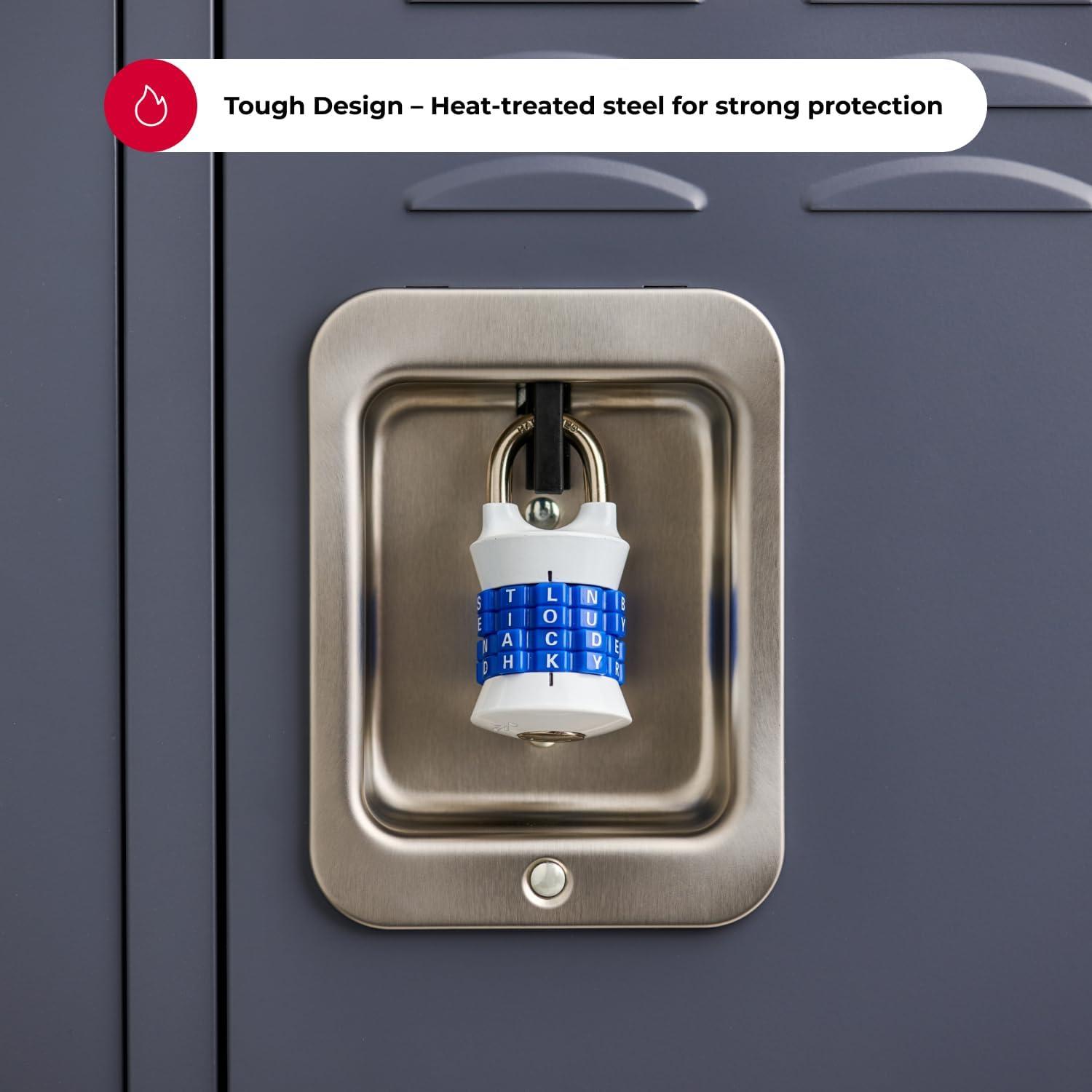 Combination Lock With Letters Master Lock Word Combination Lock, Set Your Own Word Letter Lock for ...