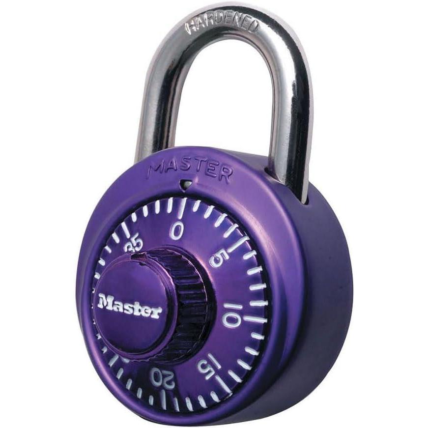 imageMaster Lock 1526D Locker Lock Combination Padlock 1 Pack Purple1 Pack  Purple