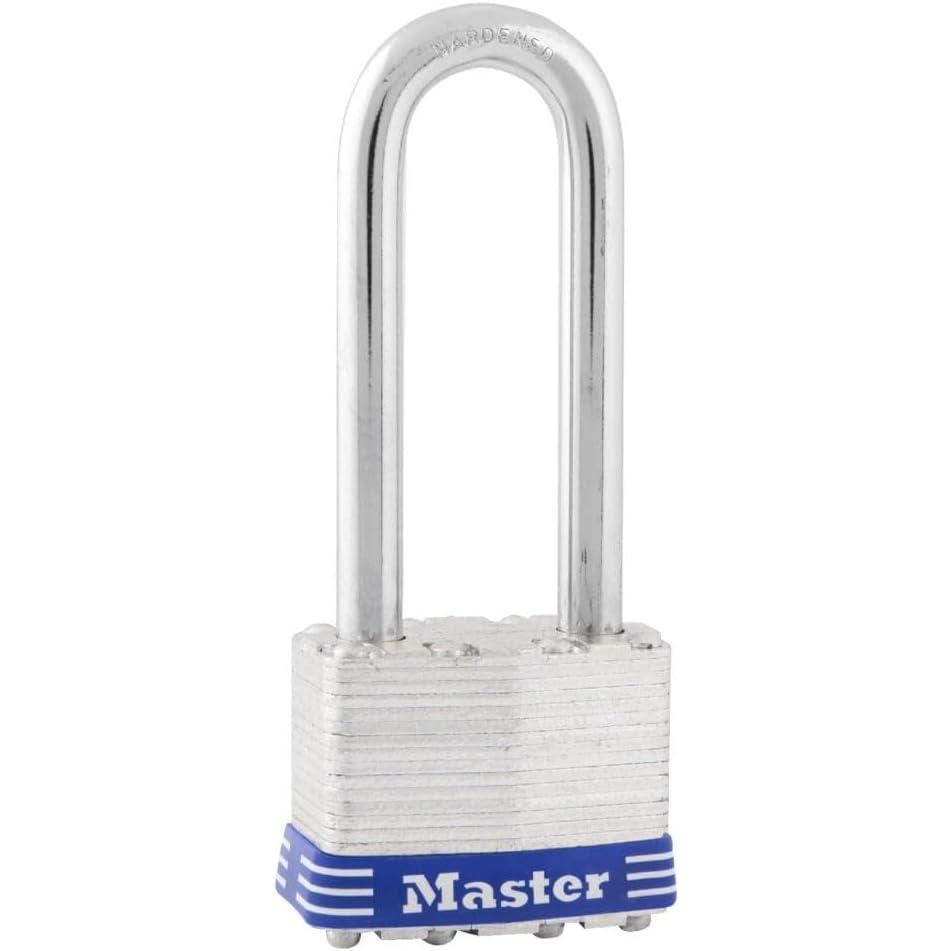 imageMaster Lock 1KALJ Outdoor Padlock with Key 1 Pack Silver