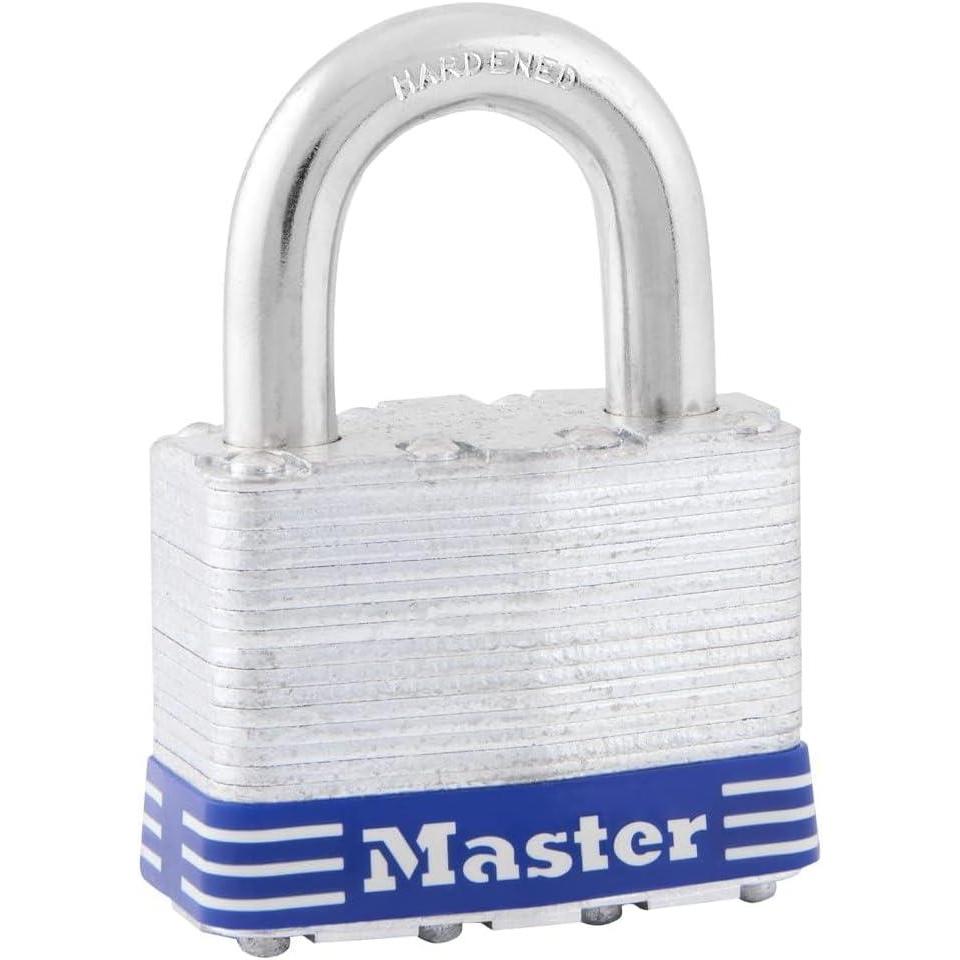 imageMaster Lock 5T Outdoor Padlock with Key 2 Pack KeyedAlike Silver1 Pack