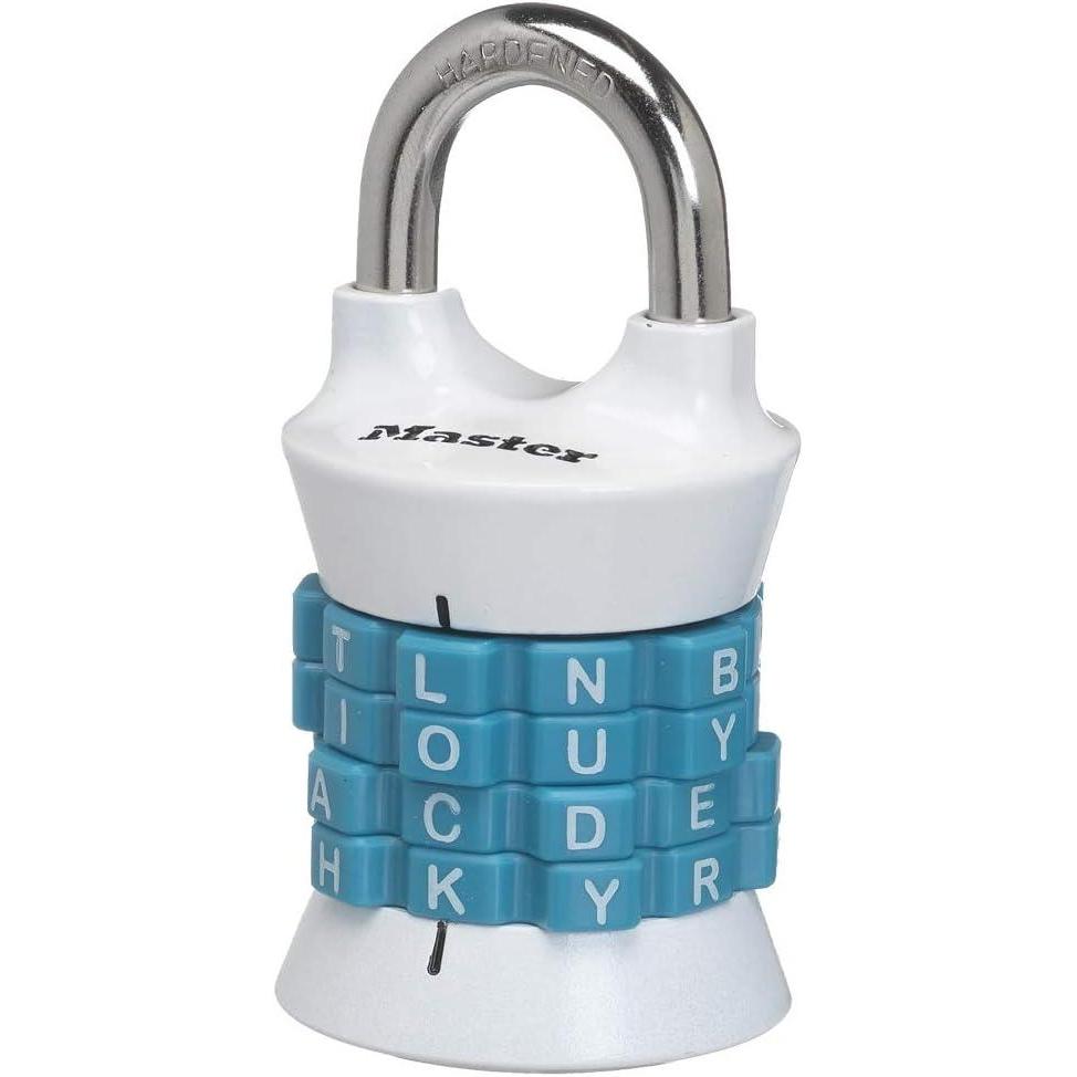 imageMaster Lock Word Combination Lock Set Your Own Word Letter Lock for Gym and School Lockers Indoor Combo Padlock Colors May Vary 1535DWDWord Combo  Color May Vary