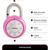 Master Lock 1526D Locker Lock Combination Padlock 1 Pack Purple(1 Pack  Pink)
