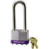 Master Lock 1KALJ Outdoor Padlock with Key, 1 Pack, Silver