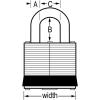 Master Lock 1KALJ Outdoor Padlock with Key, 1 Pack, Silver