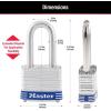 Master Lock 3DLH Outdoor Padlock with Key, 1 Pack(1-1/2″ shackle)