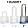 Master Lock 3DLH Outdoor Padlock with Key, 1 Pack(2″ shackle)