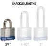 Master Lock 3DLH Outdoor Padlock with Key, 1 Pack(3/4″ shackle)