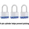 Master Lock 5DLF Outdoor Padlock with Key, 1 Pack, Silver(3 Pack  Keyed-Alike)