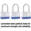 Master Lock 5TRILFPF Outdoor Padlock with Key, 3 Pack Keyed-Alike(3 Pack  Keyed-Alike)
