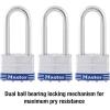 Master Lock 5TRILJ Outdoor Padlock with Key, 3 Pack Keyed-Alike