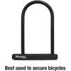 Master Lock 8170D, 6-1/8 inch Wide U-Lock with 8″ Shackle, Black(6-1/8 inch U-Lock)