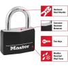 Master Lock Black Covered Aluminum Padlock, Gym Locker Lock with Key for Indoor or Outdoor Use with Vinyl Weather Resistant Cover, 141D(Pink)