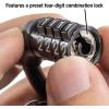 Master Lock Black Set Your Own Combination Bike Lock, Metal Cable Lock has a Weather Resistant Vinyl Coating for Outdoor Durability, 5 Feet Long, 8370D(4 Ft. Preset Combo)
