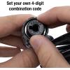 Master Lock Black Set Your Own Combination Bike Lock, Metal Cable Lock has a Weather Resistant Vinyl Coating for Outdoor Durability, 5 Feet Long, 8370D(6 Ft. Set your own combo)