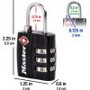 Master Lock Black TSA-Approved Luggage Lock with Wide Lock Body and Thin, Durable Steel Shackle, Zipper Lock for Backpacks, Luggage, 4680DBLK(2 Pack)