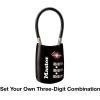 Master Lock Blue Set Your Own Combination TSA Approved Luggage Lock, Travel Zipper Padlock is Perfect for Suitcases, Bags, or Backpacks, 4688D(Black)