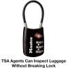 Master Lock Blue Set Your Own Combination TSA Approved Luggage Lock, Travel Zipper Padlock is Perfect for Suitcases, Bags, or Backpacks, 4688D(Black)