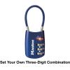 Master Lock Blue Set Your Own Combination TSA Approved Luggage Lock, Travel Zipper Padlock is Perfect for Suitcases, Bags, or Backpacks, 4688D(Blue)